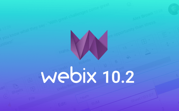 Webix 10.2: чат-боты и голосовые сообщения для Chat, расположение результатов математических вычислений по горизонтальной оси для Pivot
