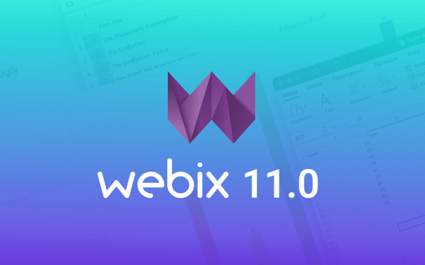 Webix 11.0: обновления в Webix Core, расширенные возможности для SpreadSheet, File Manager и Report Manager