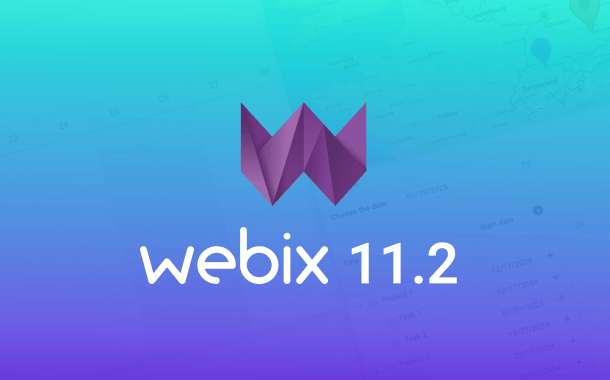 Webix 11.2: тач-ресайз колонок в Grid, методы динамических массивов в SpreadSheet, автопрокрутка к дате в Gantt и другое