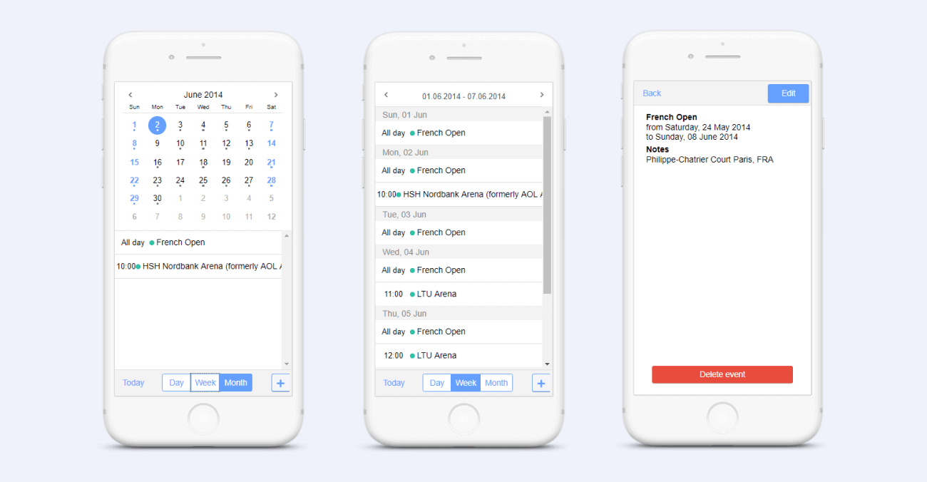 Webix Scheduler JavaScript UI widget